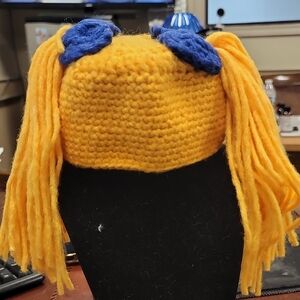 Handmade Yellow and Blue Crochet Hat